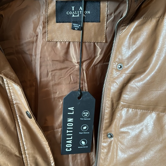 BRAND NEW | Coalition Puffer Jacket | Women’s size medium | Brown Color - Picture 3 of 3